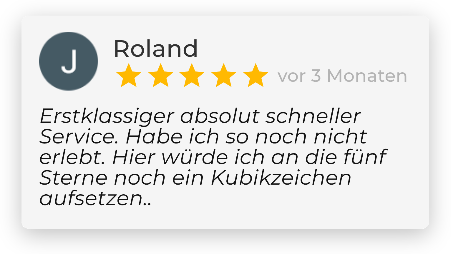 Kundenbewertung von Roland